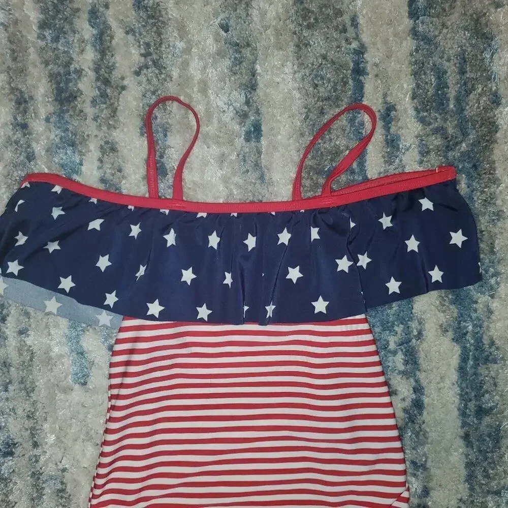 Childrens Place Patriotic One-Piece || sz 10/12 || EUC